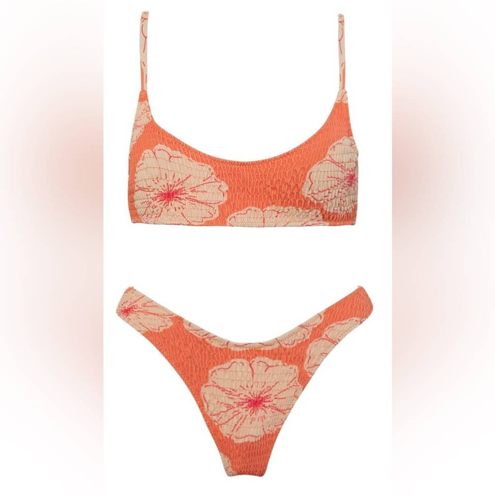 VOLAFA Women's Triangle Bikini Textured Swimsuit Two Piece New !